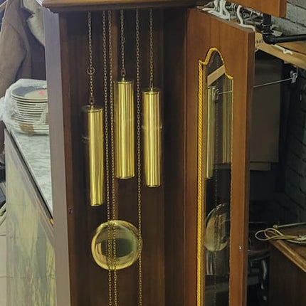 RELOJ DE PIE ANTIGUO DE MADERA