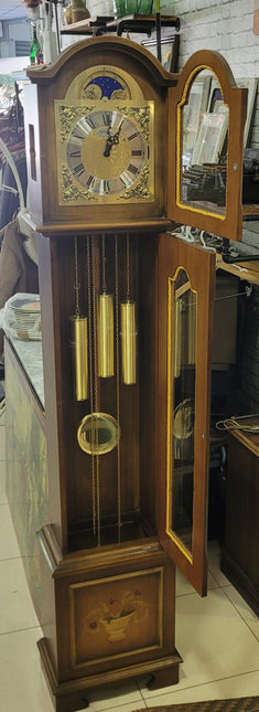 RELOJ DE PIE ANTIGUO DE MADERA