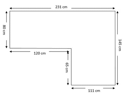 SOFÁ CHAISE LONGUE NUEVO GRIS