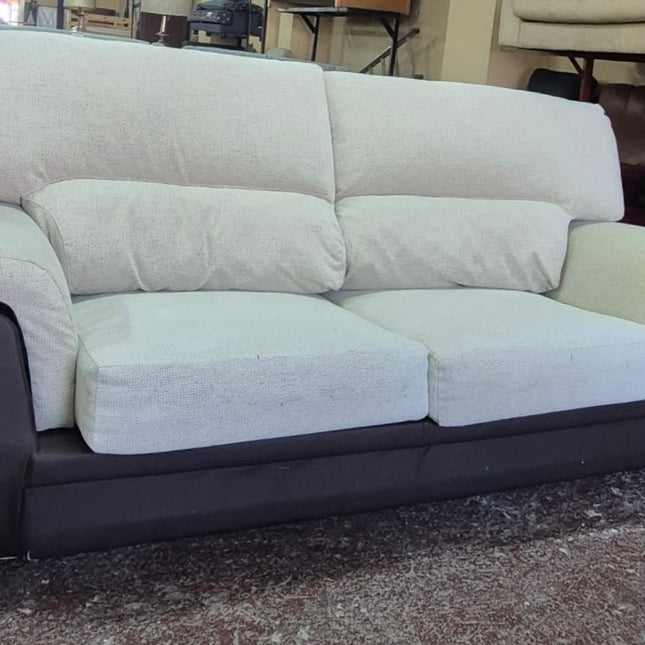 SOFÁ DE 2 PLAZAS BLANCO Y NEGRO