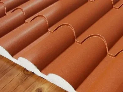 PLACAS TIPO SANDWICH IMITACIÓN TEJA ROJA