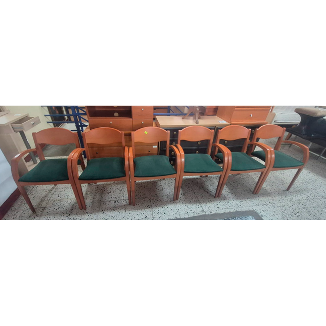 CONJUNTO DE 6 SILLAS DE MADERA